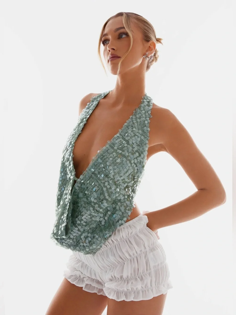 Peppermayo Rio Dreams Cowl Neck Halter Top